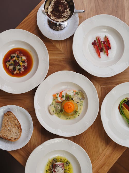 Free Appetizers Served in a Restaurant  Stock Photo