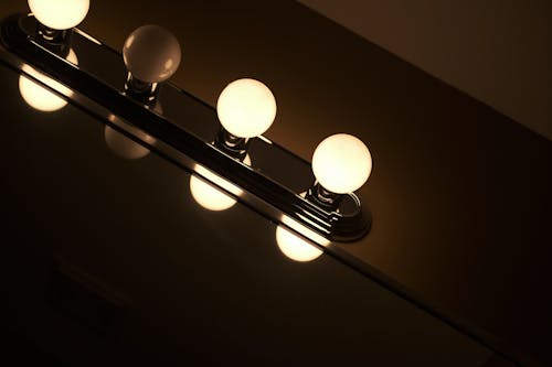 Free Turned-on Light Bulbs Stock Photo