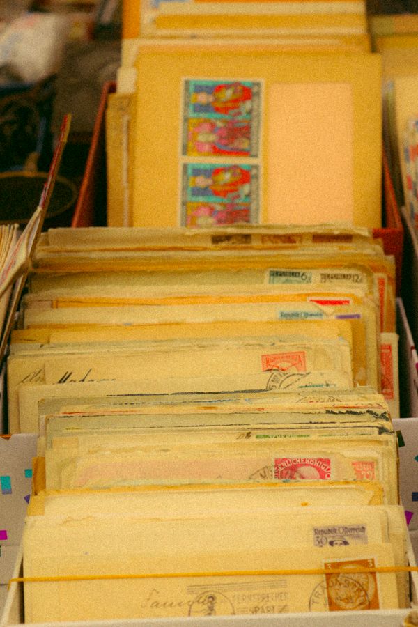 Stack of physical letters mail