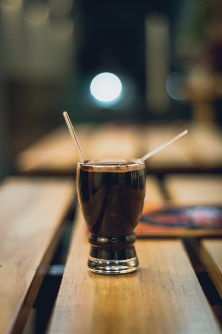 Turkish Tea Glass On Tabletop