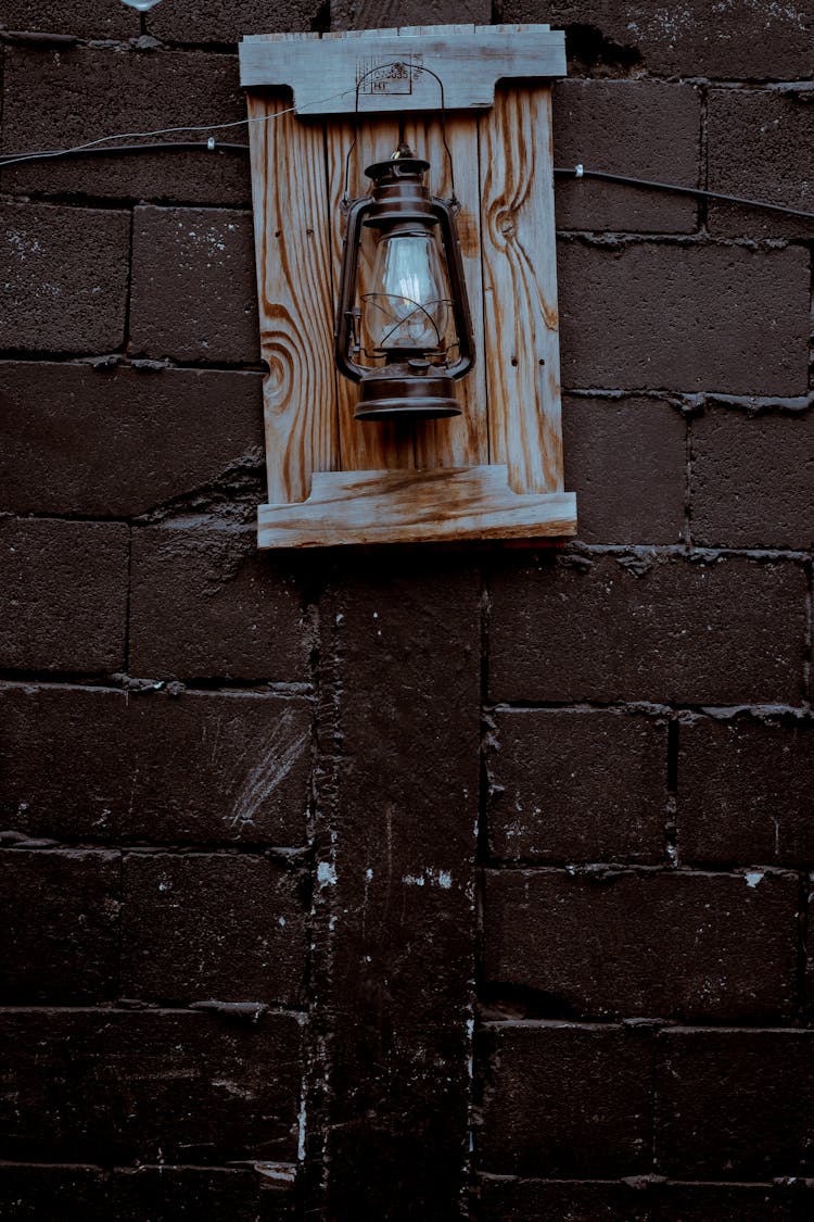 Kerosene Lamp Hanging On Wall