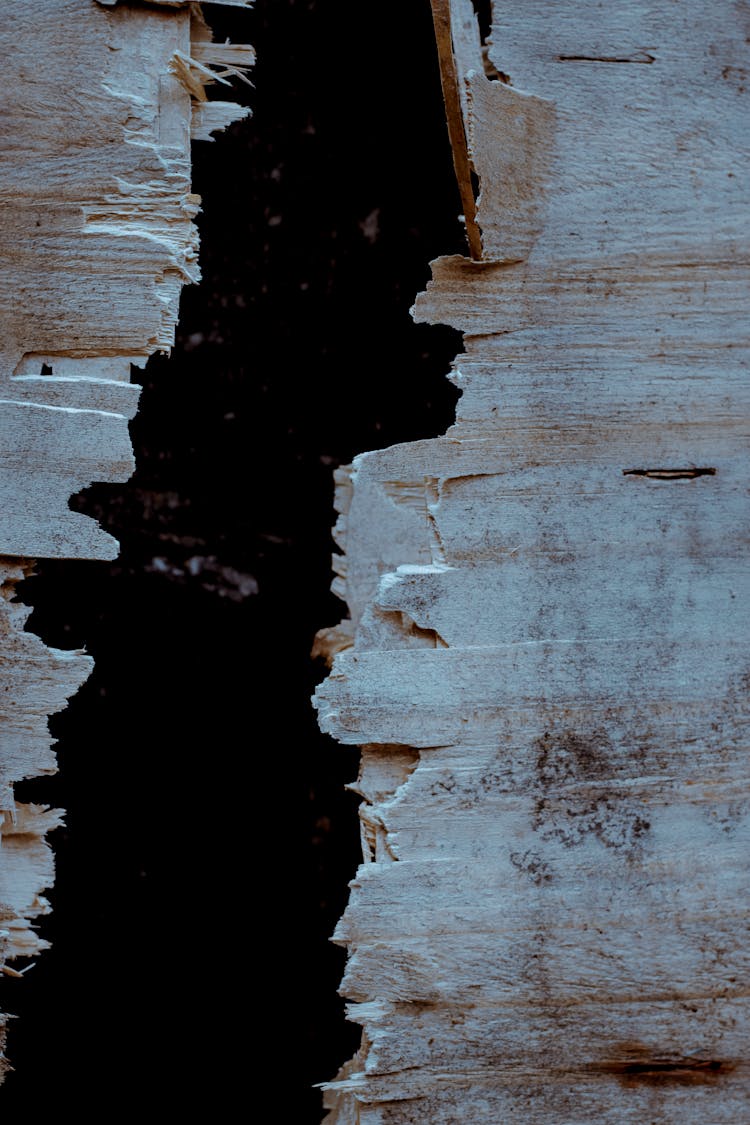 Broken Brown Wooden Wall