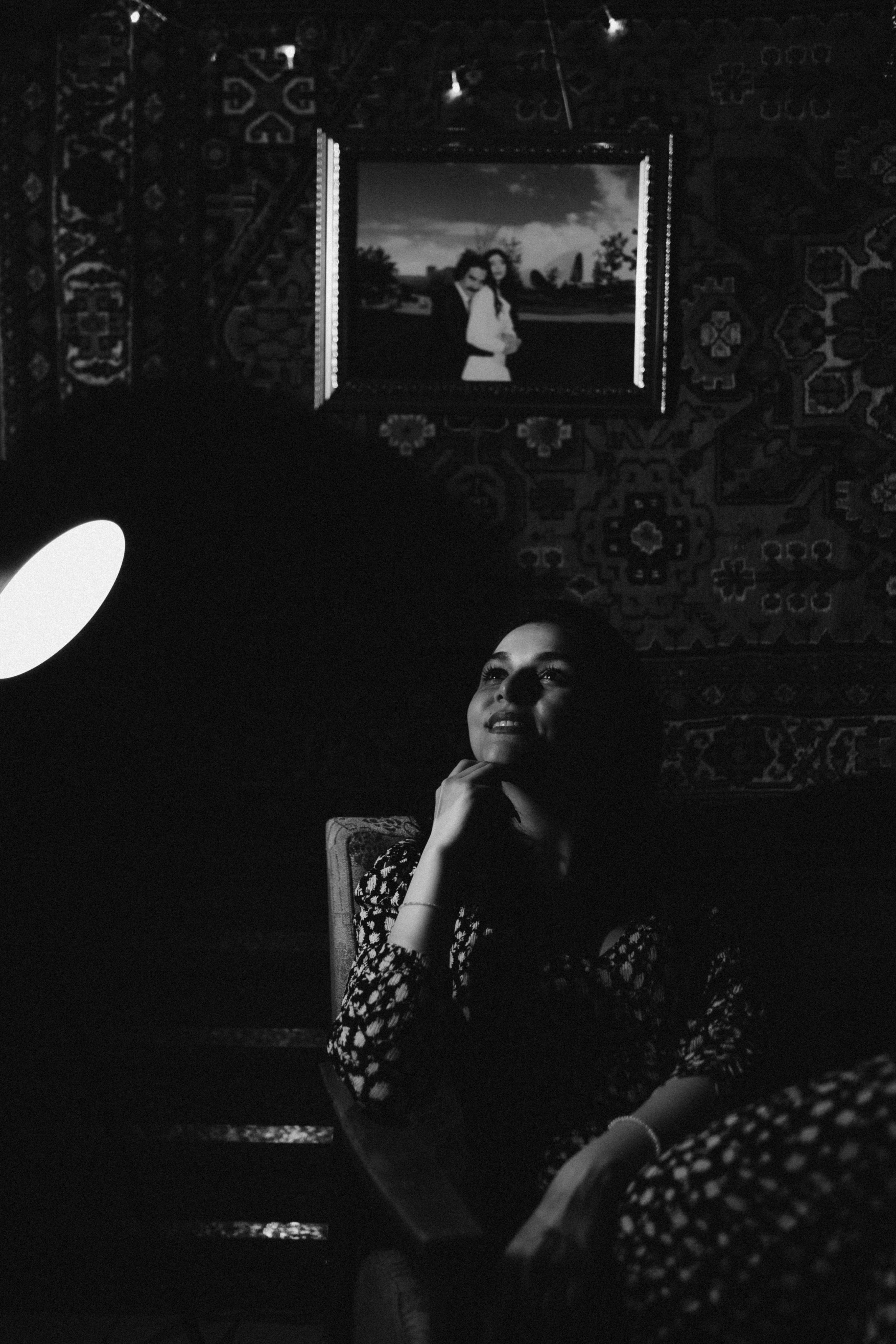 Model Sitting In a Dark Room · Free Stock Photo