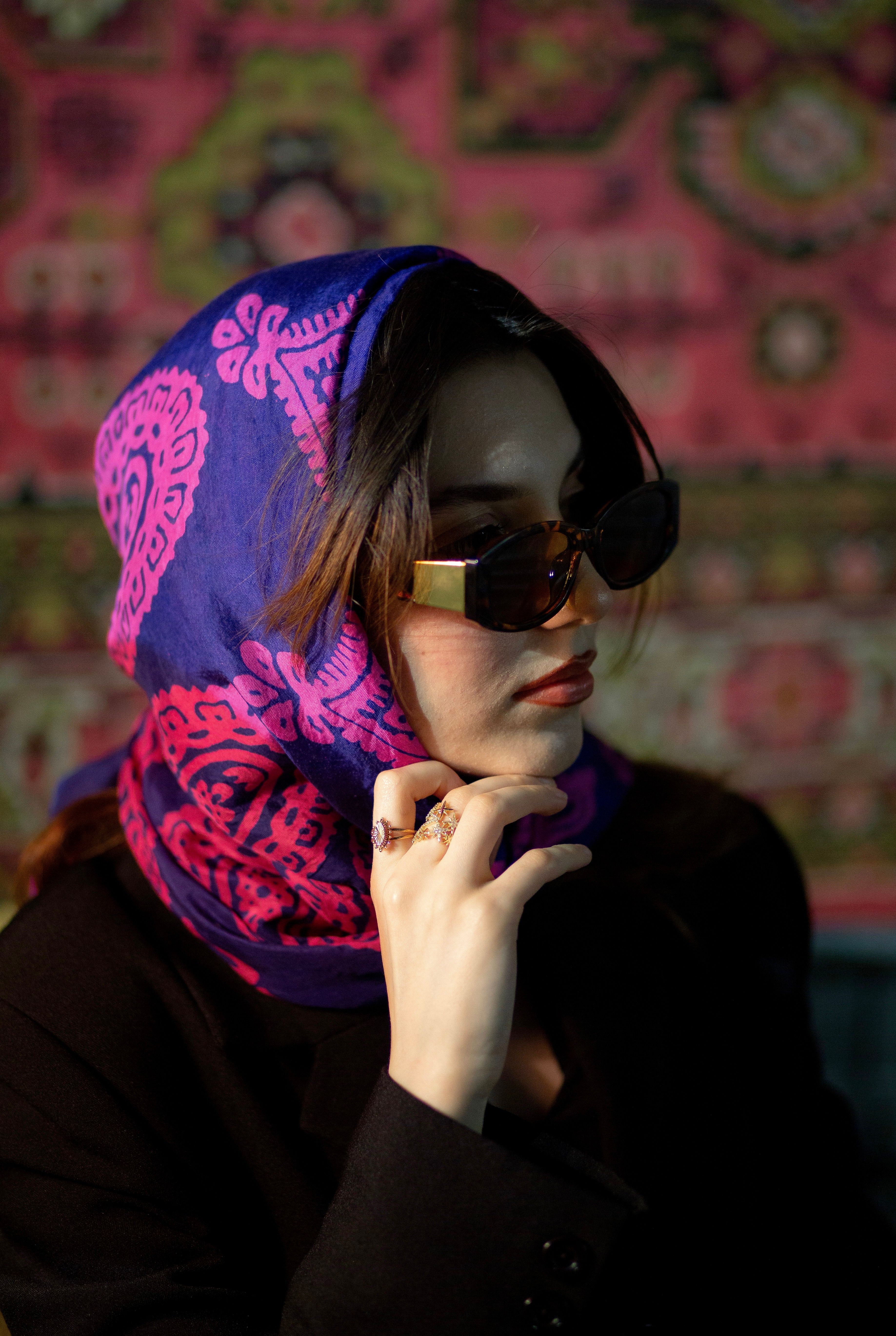 Woman Wearing a Headscarf and Sunglasses · Free Stock Photo