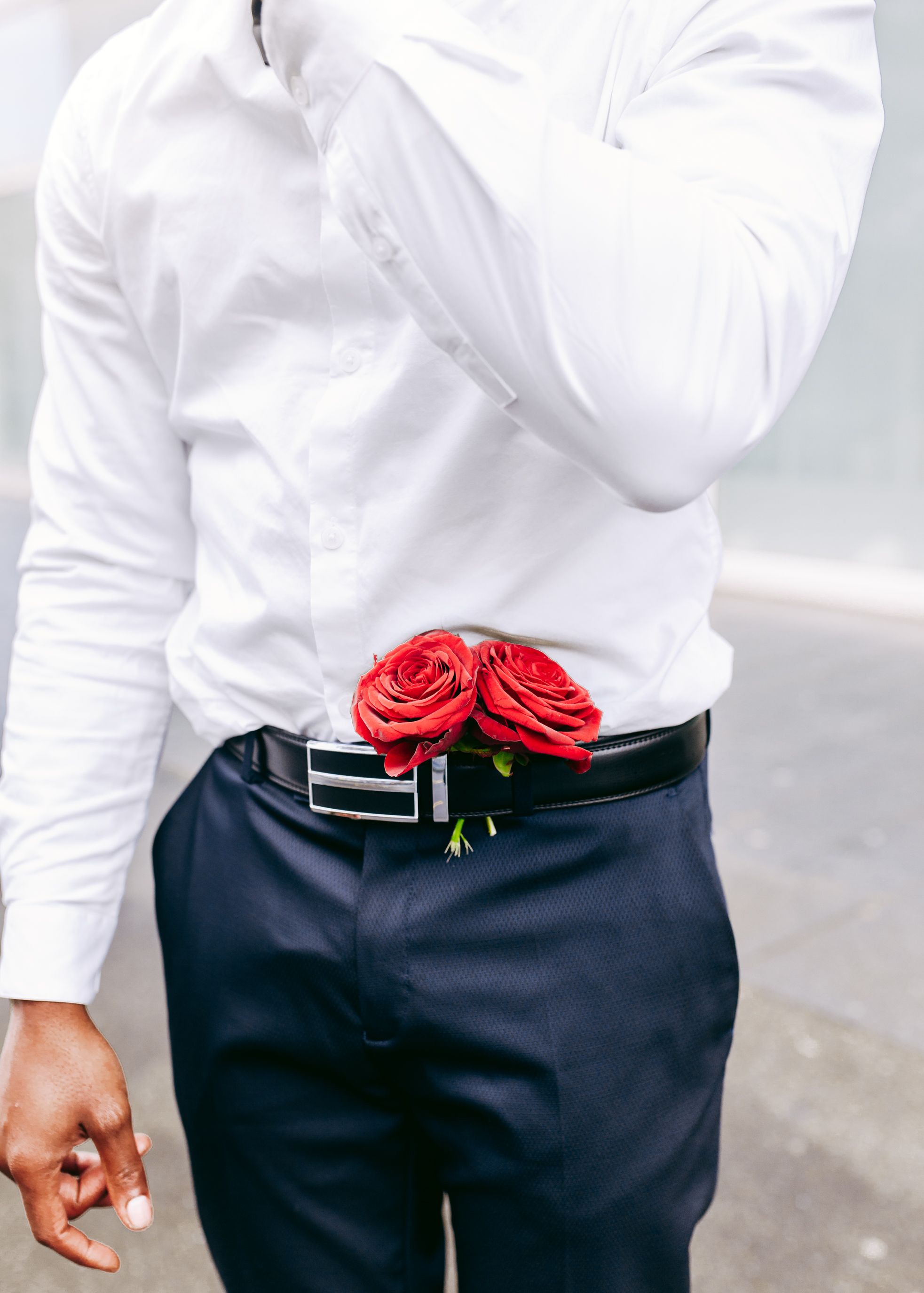 A Man with Roses · Free Stock Photo
