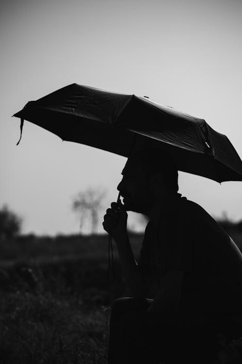 Základová fotografie zdarma na téma déšť, deštník, dospělý