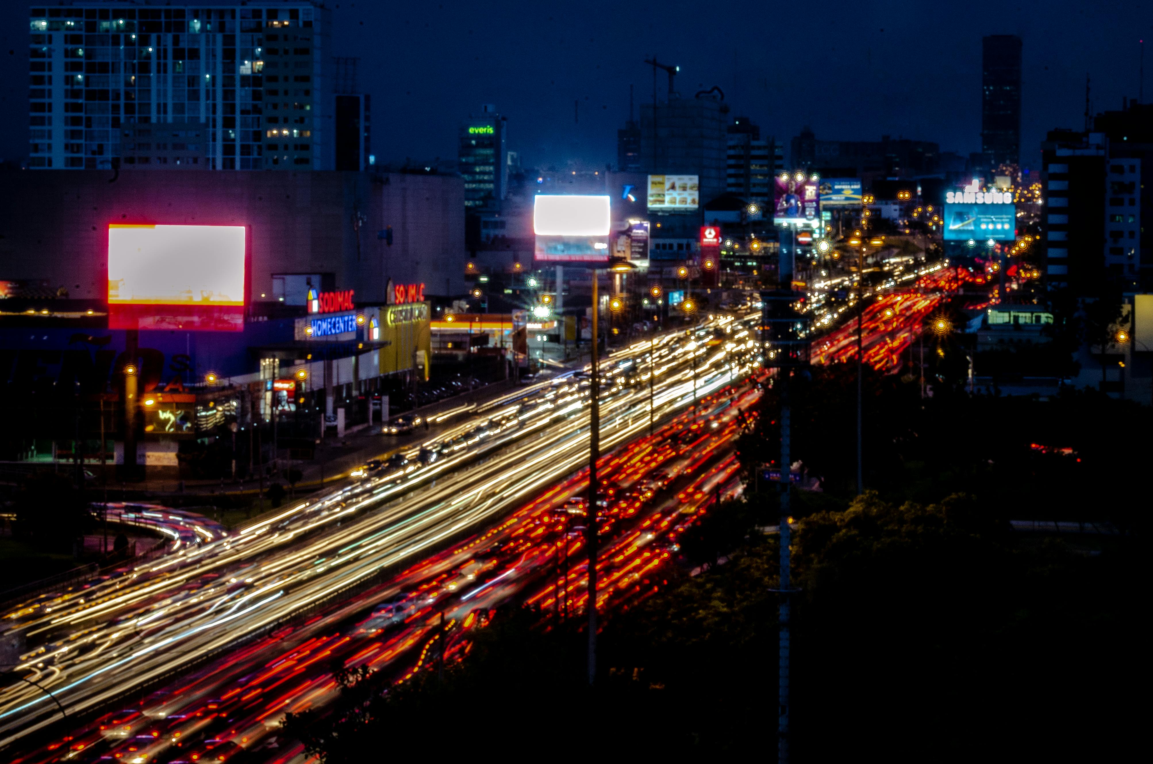Free stock photo of car, city, lights