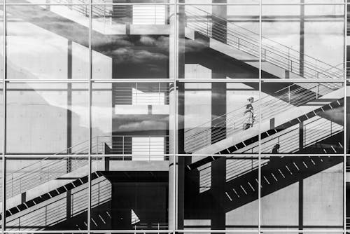 Základová fotografie zdarma na téma architektura, budova, černobílý