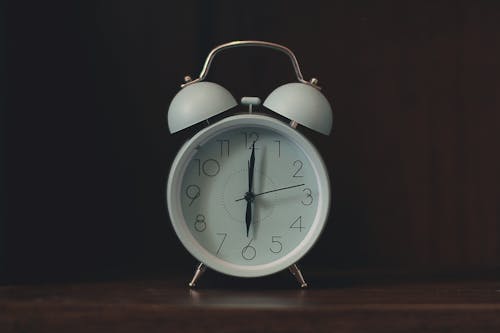 Free White Ring-bill Alarm Clock Stock Photo