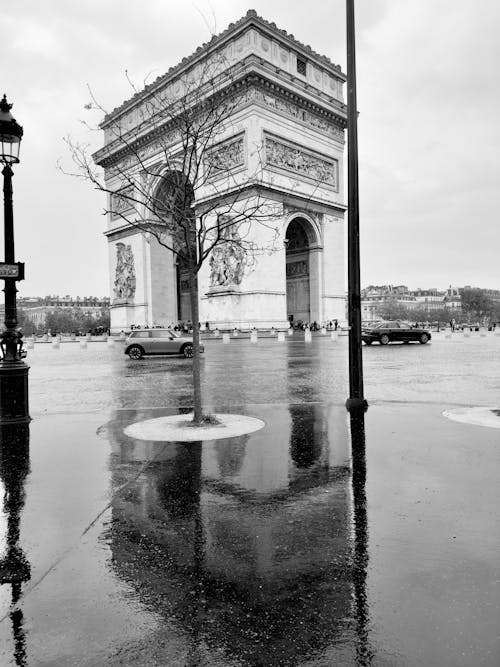 Foto stok gratis arc de triomphe, champs-élysées, Paris