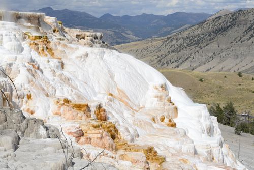 Free Stunning view of Mammoth Hot Springs' terraces in Yellowstone. Stock Photo