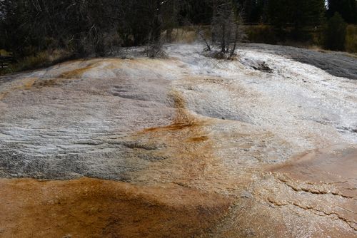 Free A mesmerizing view of thermal formations in Yellowstone National Park, showcasing vibrant colors and textures. Stock Photo