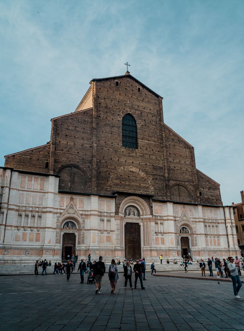 San Petronio Basilica facade in Bologna