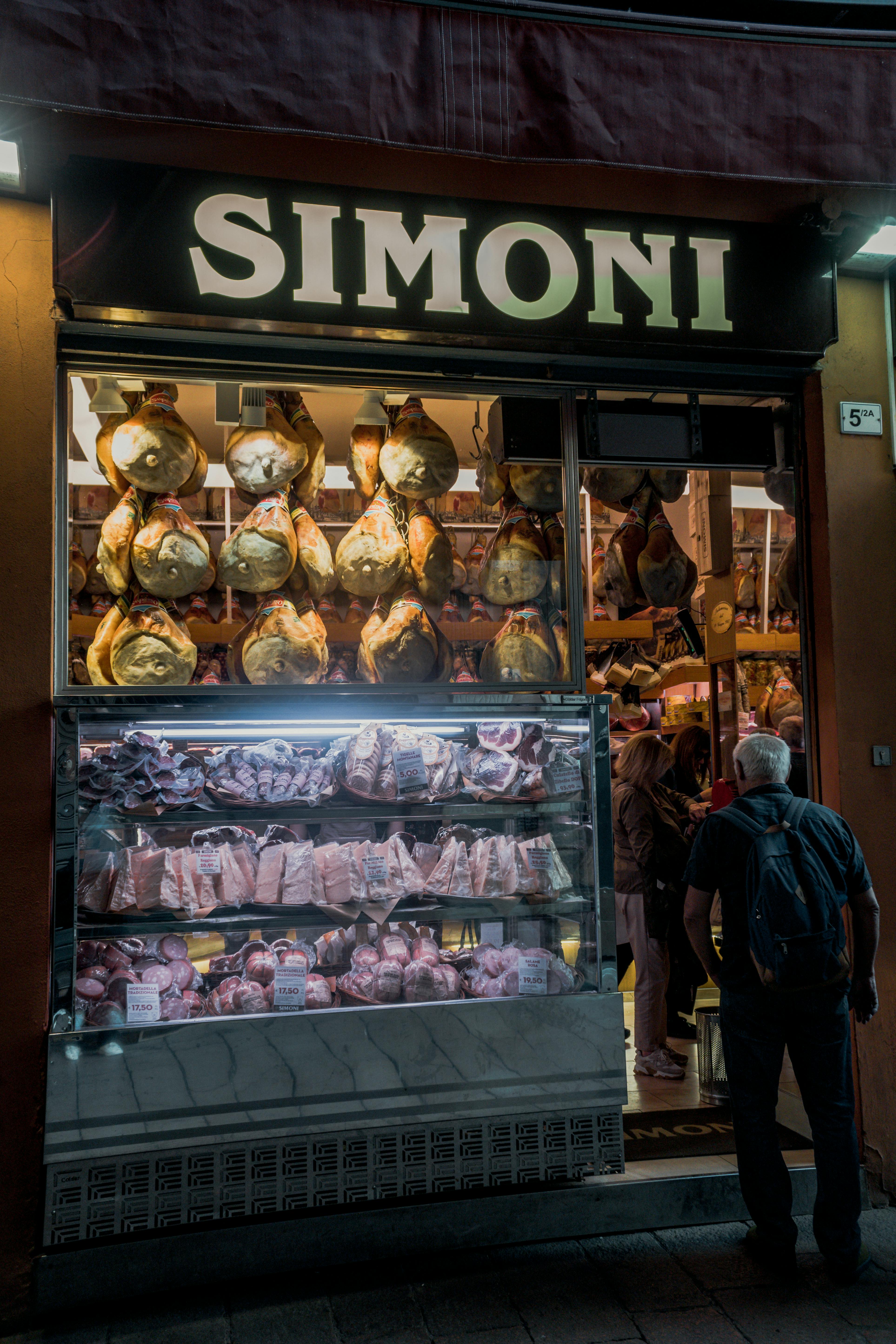 Salumeria Roscioli interior cured meats display