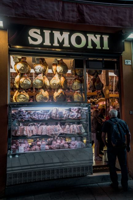 Salumeria Roscioli interior cured meats display
