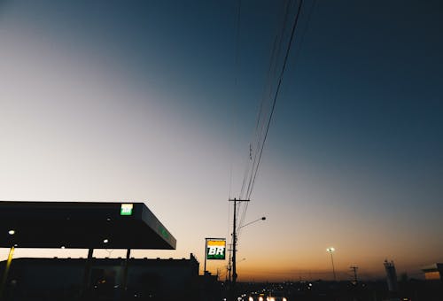 View Of Sunset Under Blue Sky