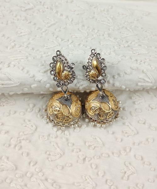 Free  dual tone  earrings Stock Photo