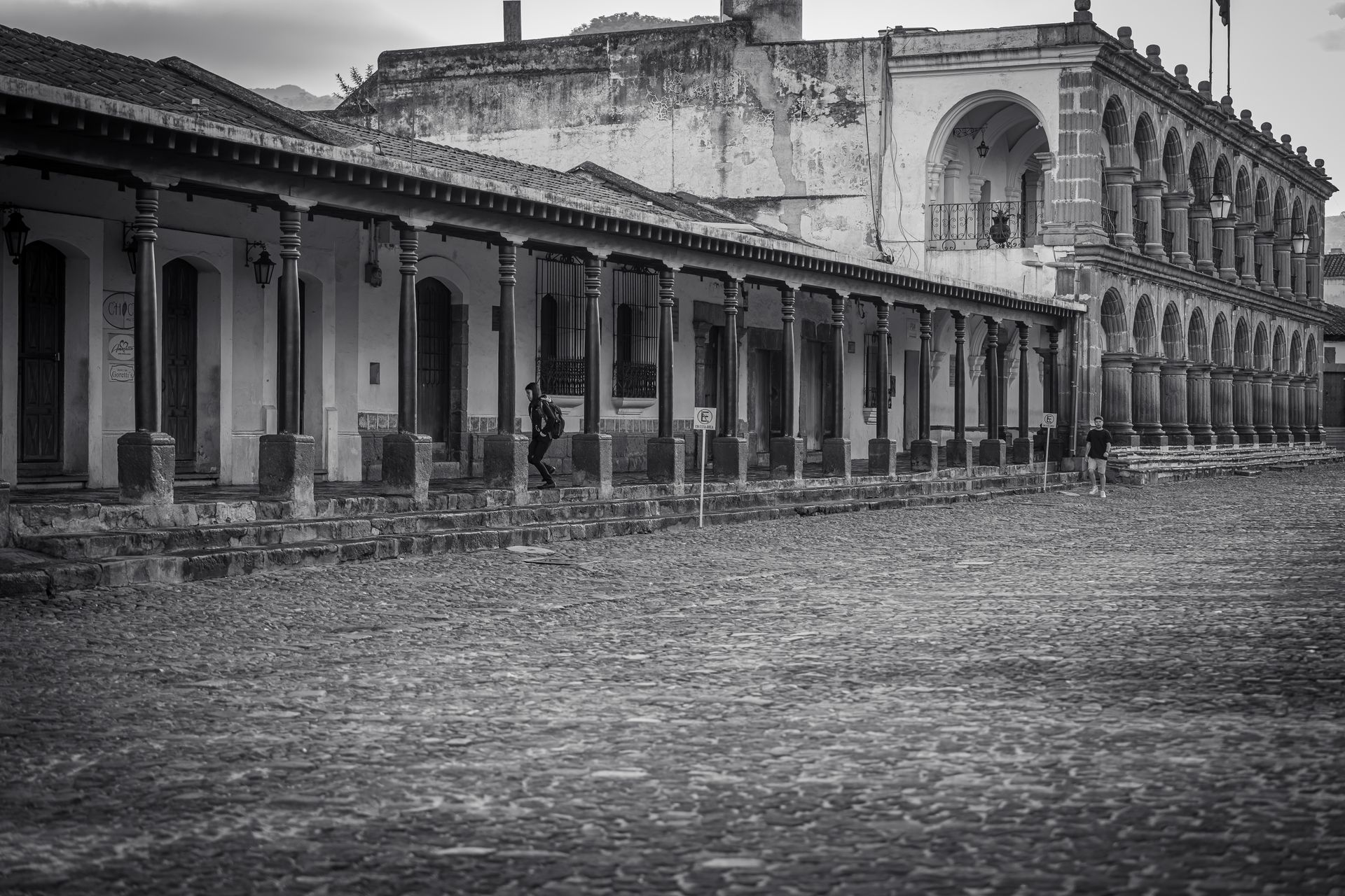 Palacio de los Capitanes in Guatemala City in Black and White