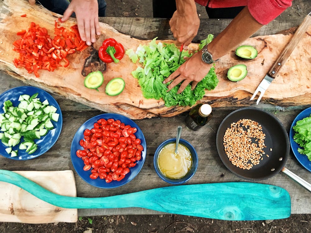 Free Person Holding Sliced Vegetable Stock Photo