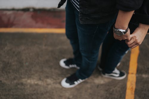 Free People Standing While Holding Hands Stock Photo