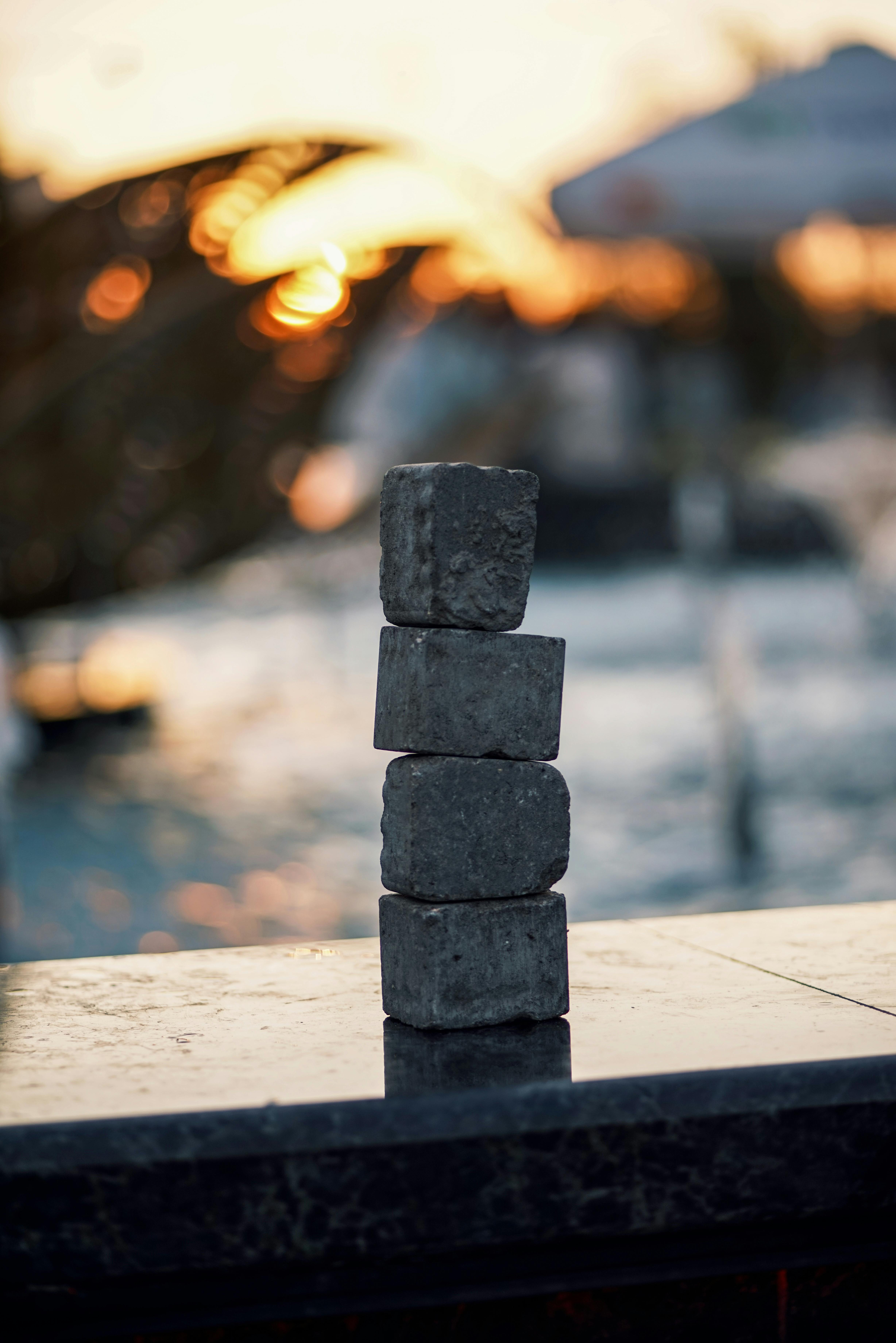 Close-up of a Stack of Rock Cubes · Free Stock Photo