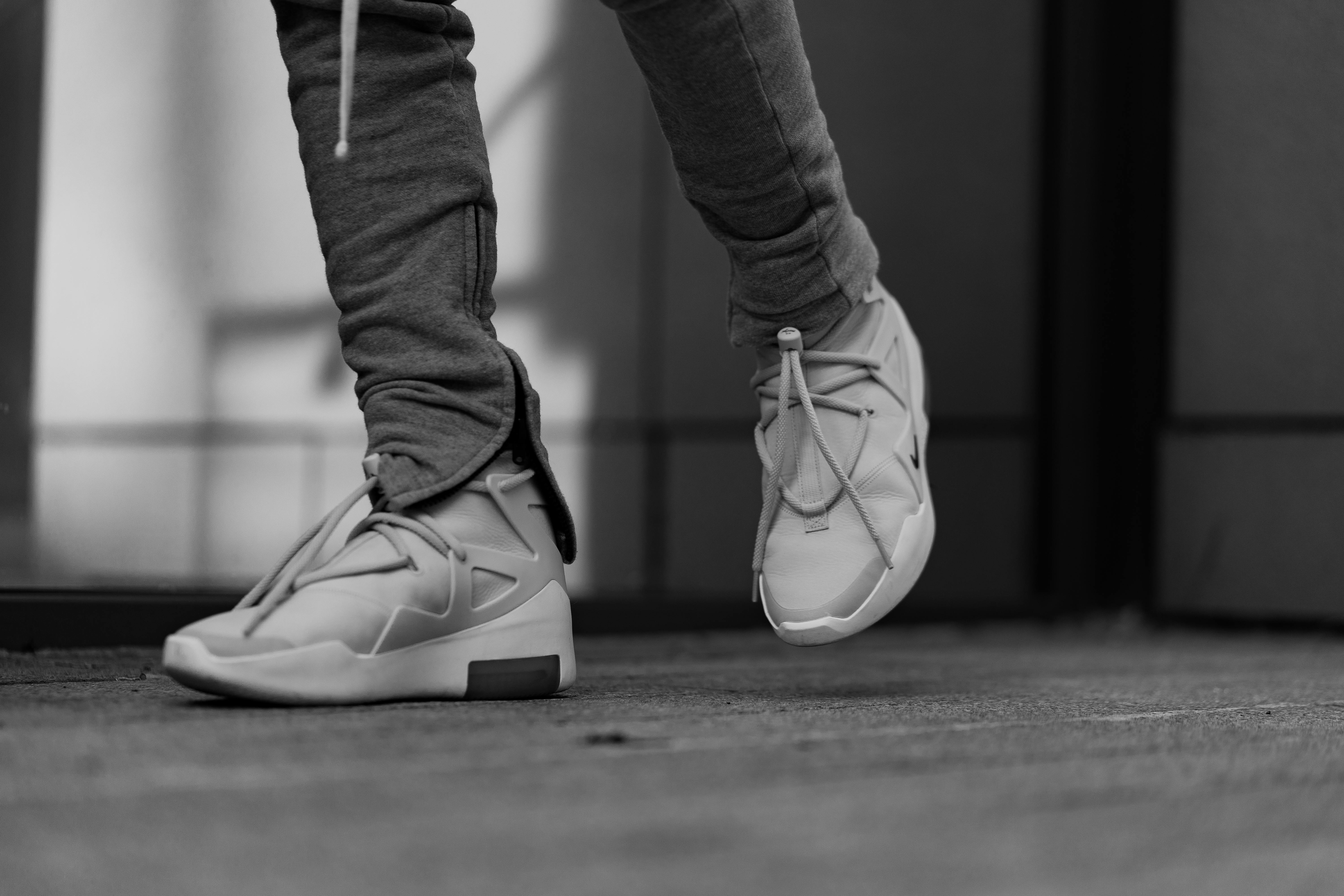Pair of White Basketball Shoes