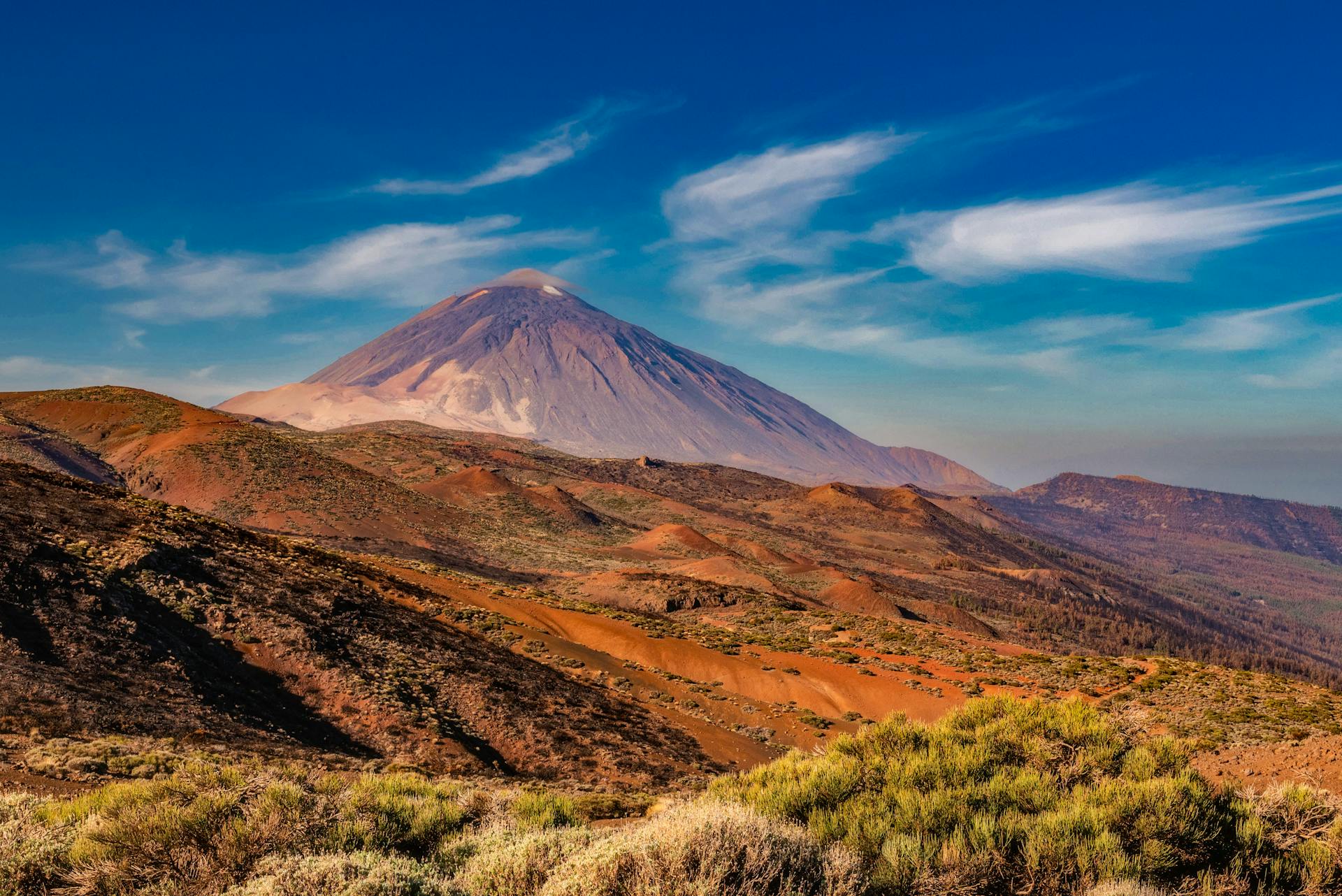 Volcano Teide in National Park on Tenerife Island