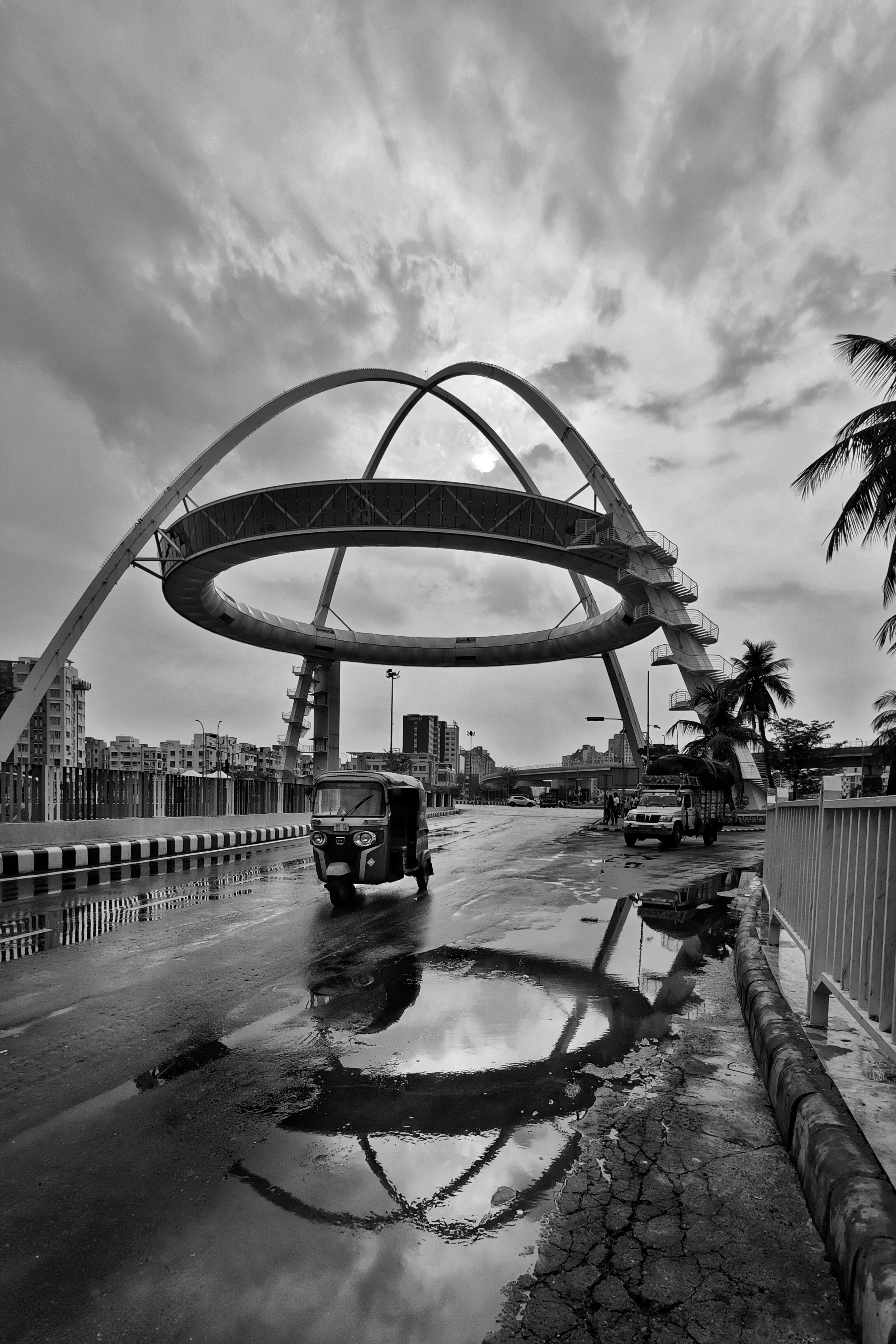 Vehicles on the Street near the Biswa Bangla Gate, New Town, Kolkata ...