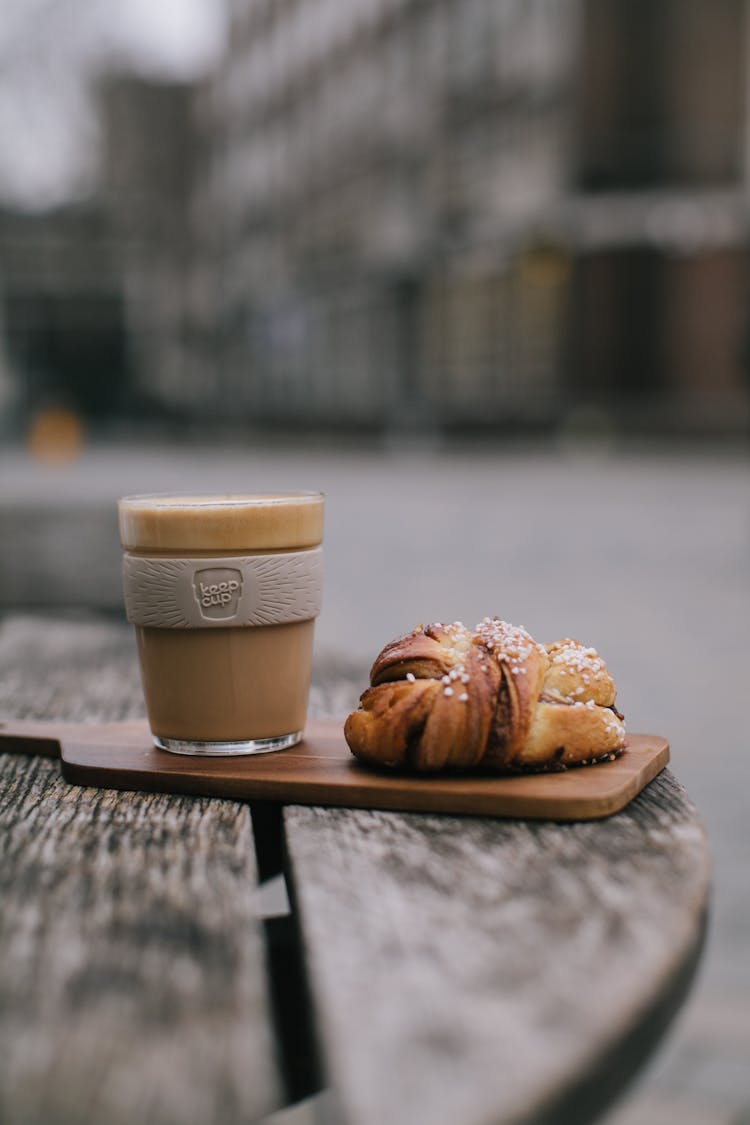 Focus Photography Of Bread And Coffee