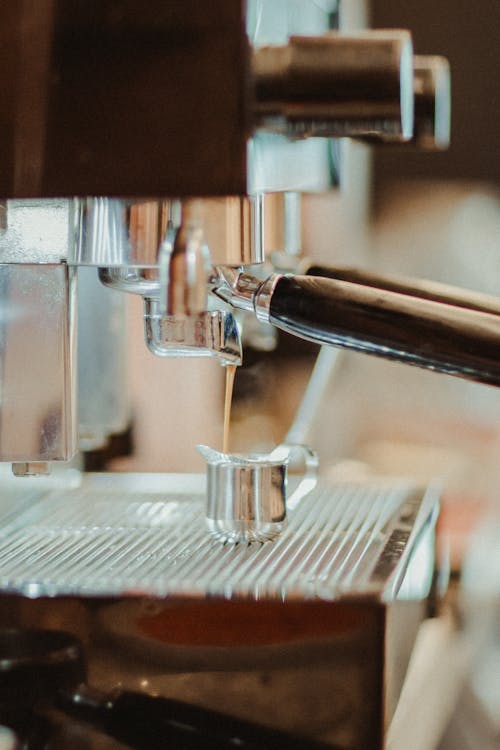 A close up of an espresso machine