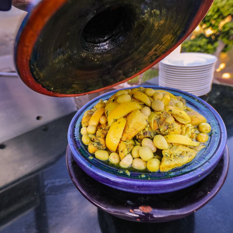 Moroccan Green Olive and Chicken Quinoa Tagine