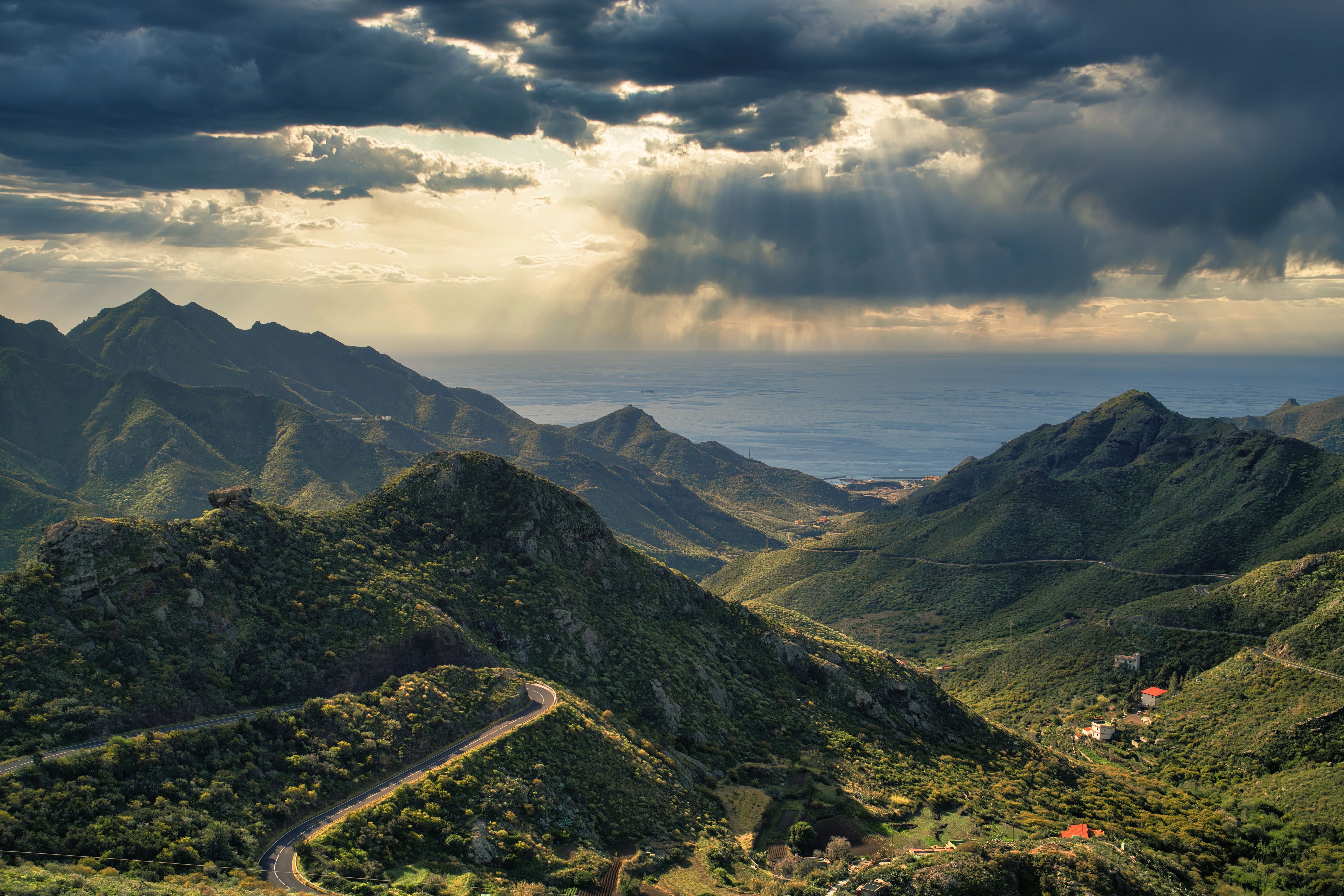 A ridgeline catching the first light
