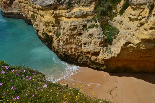 Benagil sea cave kayak at dawn — Algarve