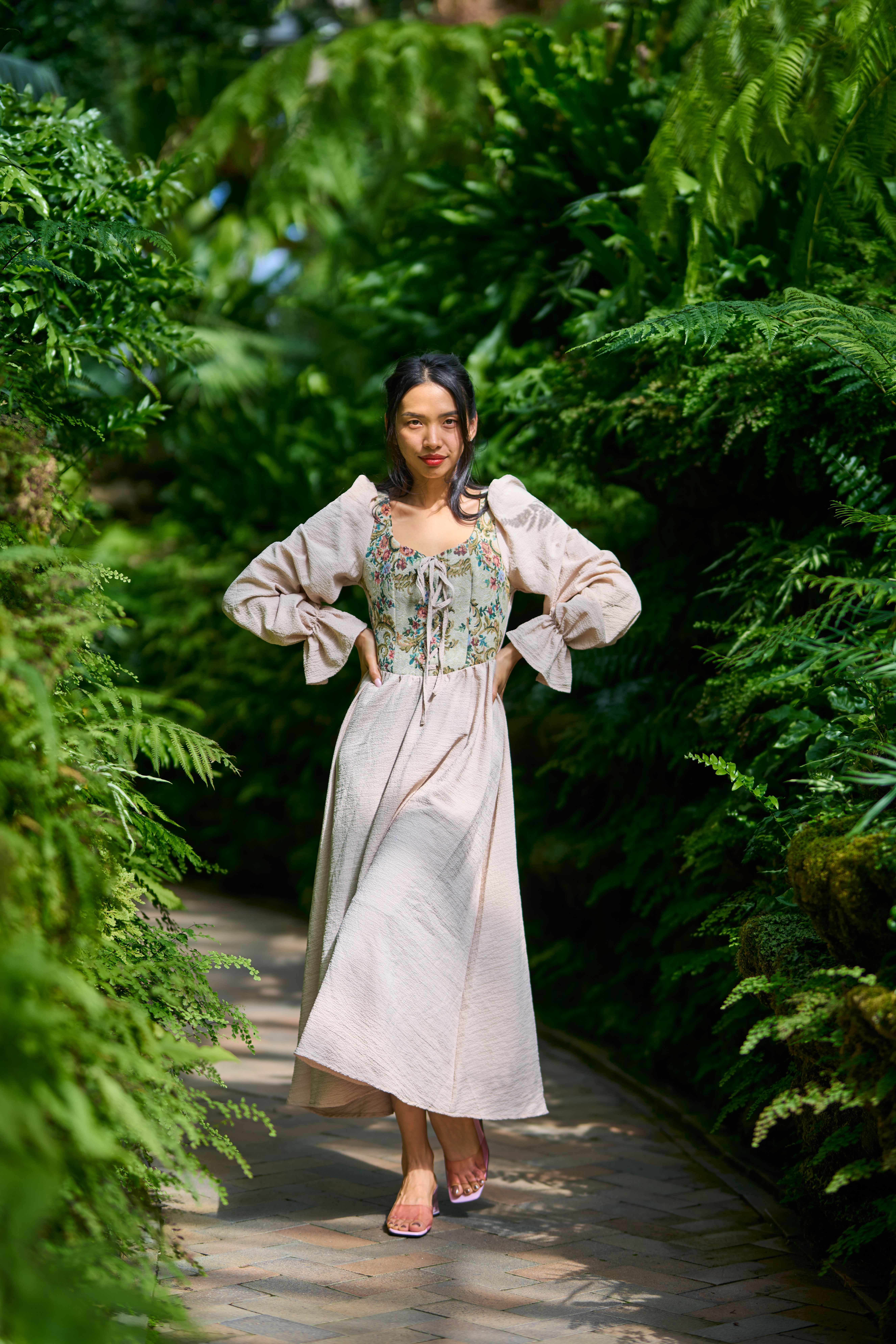 A Woman Posing in a Dress · Free Stock Photo