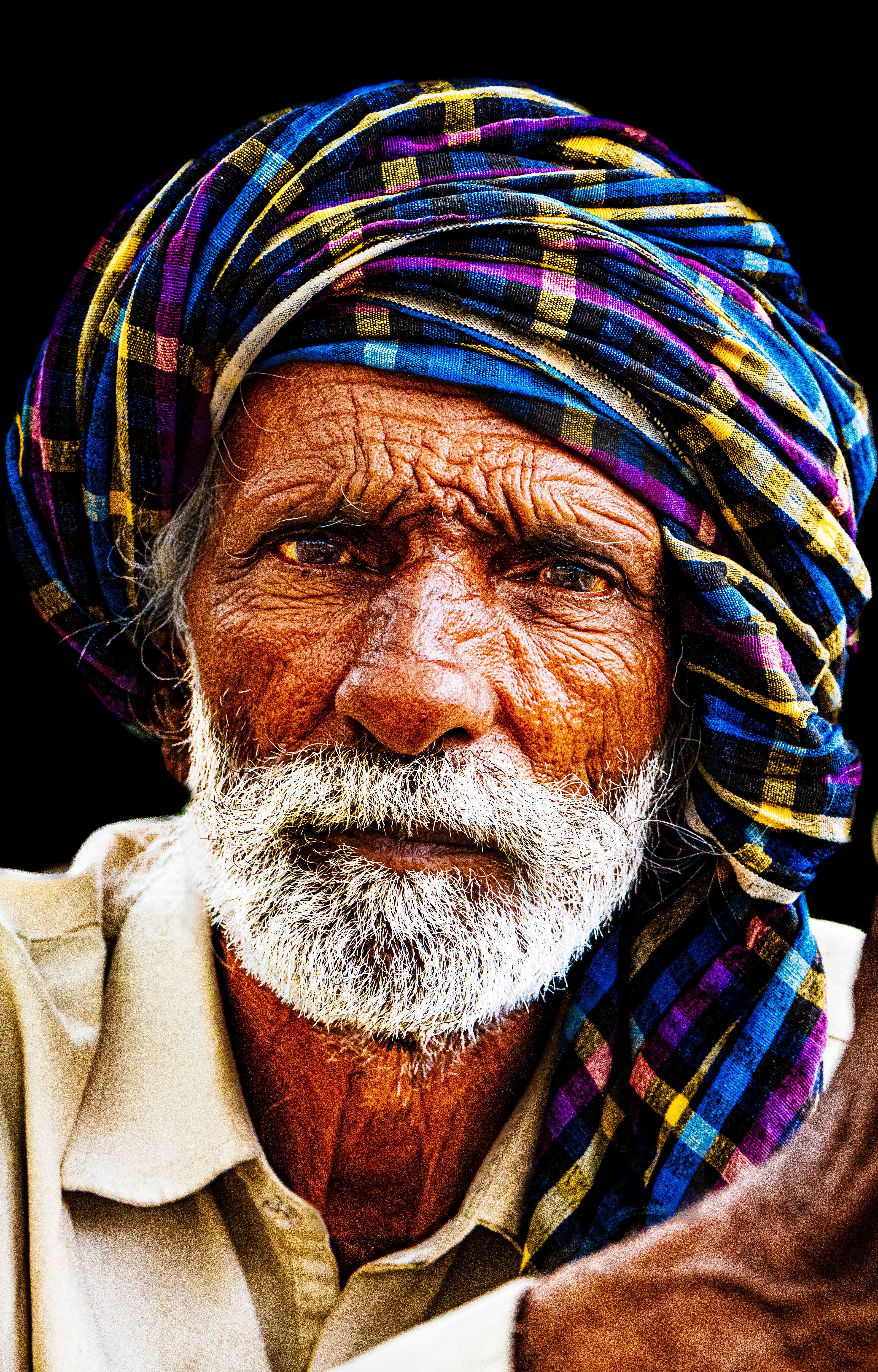 Elderly Man in Turban · Free Stock Photo