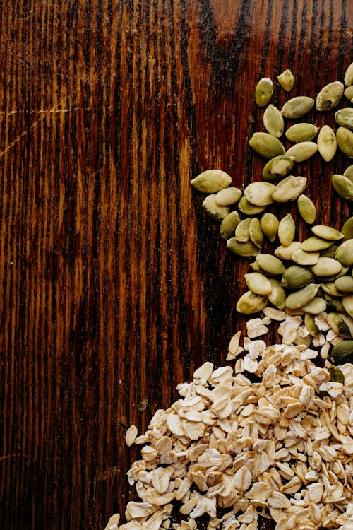 Seeds On Brown Surface