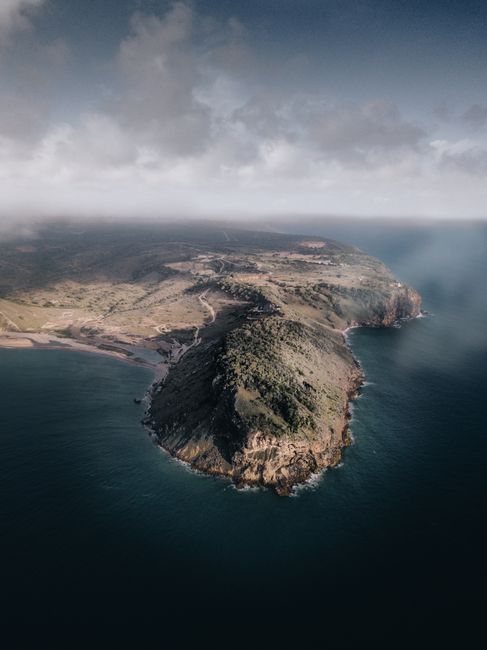 A breathtaking aerial view of a scenic island off the coast of Angola, captured in stunning detail.