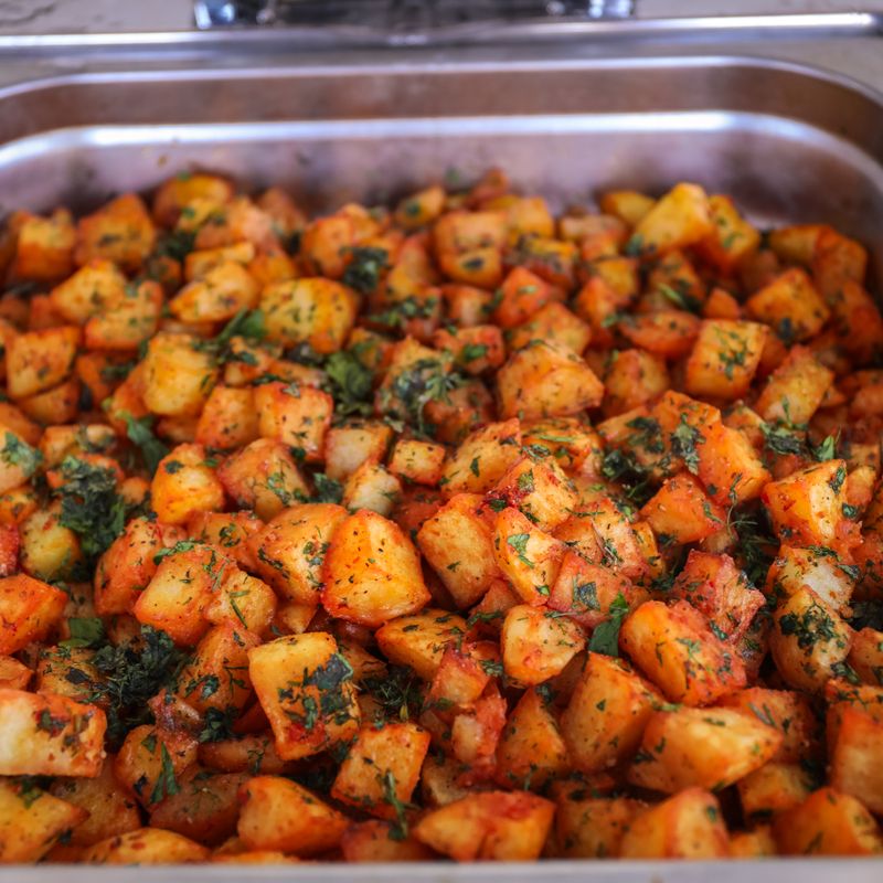 Holiday Buffet Roasted Sweet Potato and Black Bean Manakish