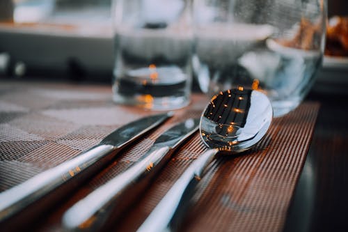 Free Close-Up Photo of Silverware Stock Photo