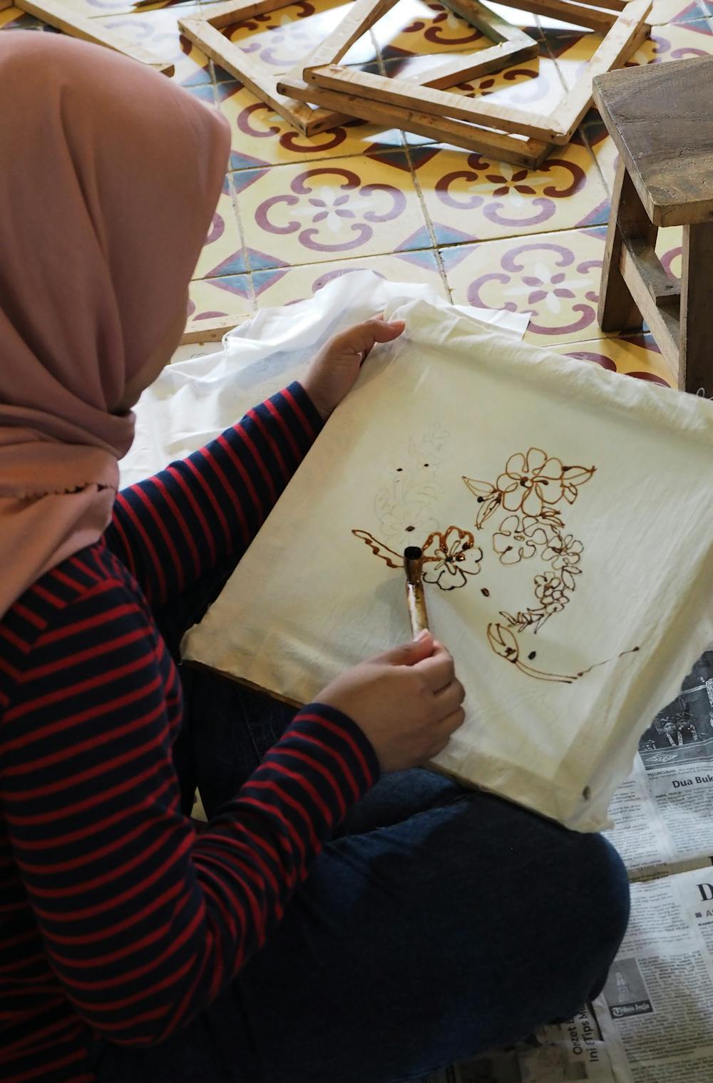 Batik Fabric painting