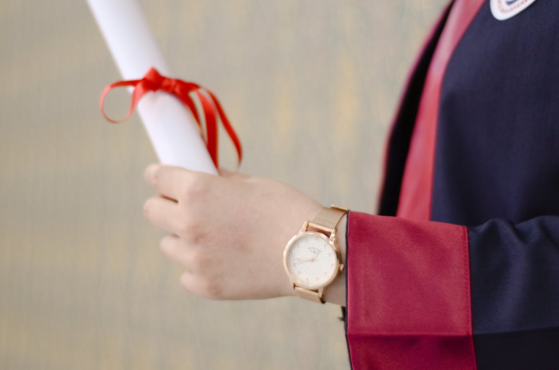 Free Person Wearing Analog Watch Stock Photo