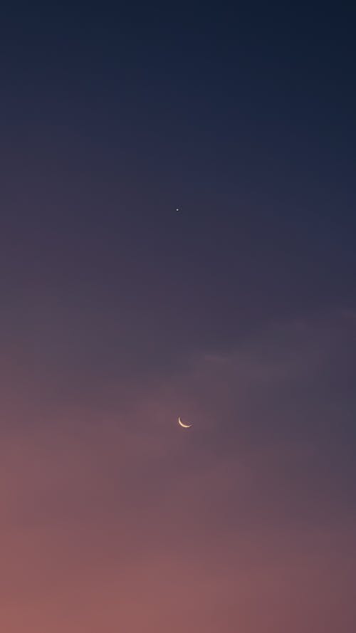 Gratis lagerfoto af halvmåne, måne, smukke himmel