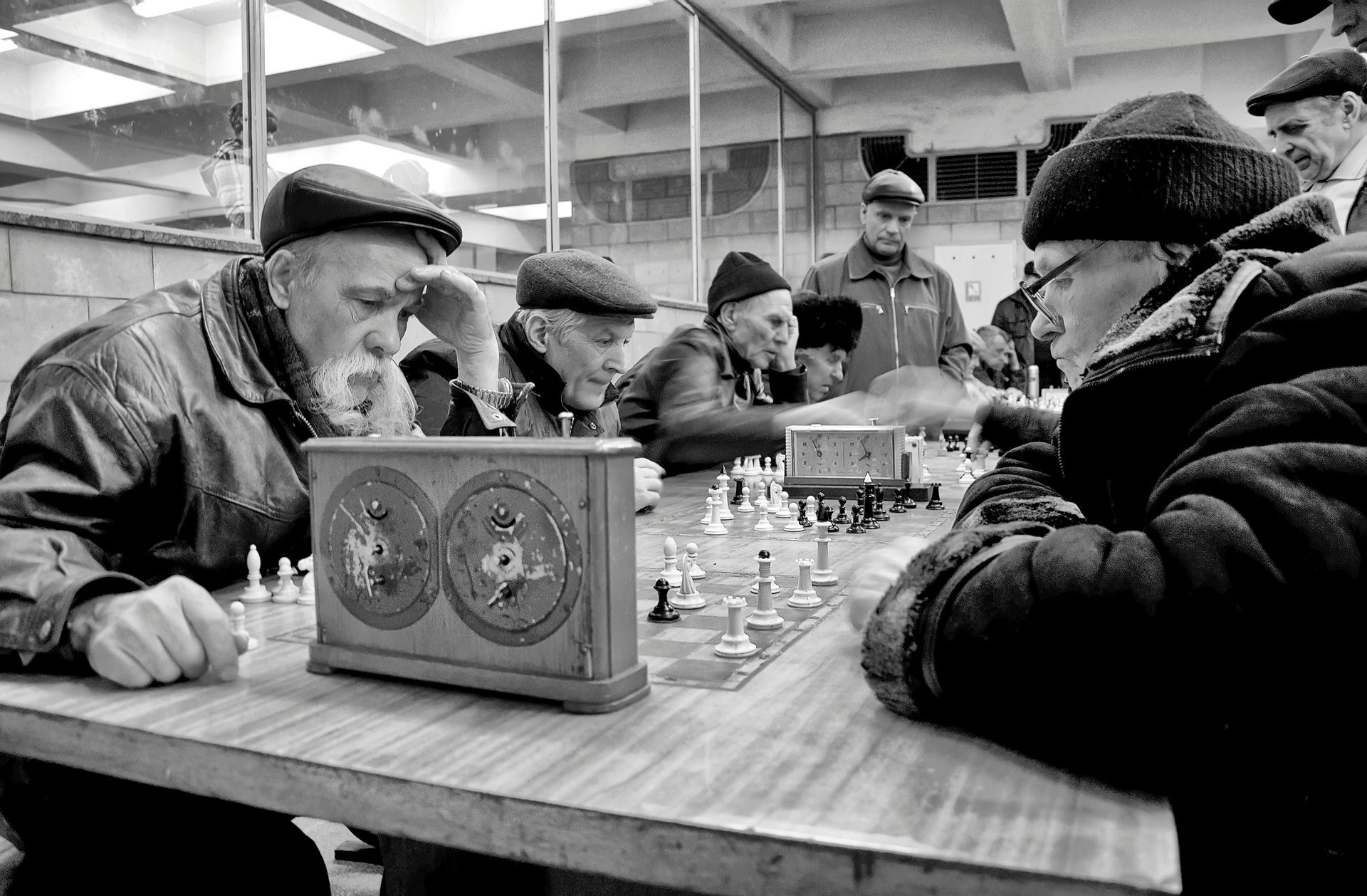 Pensioners Playing Chess