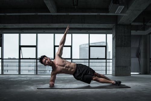 Free Man Doing Yoga Stock Photo