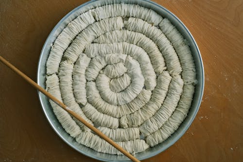 Rolled Dough in Bowl
