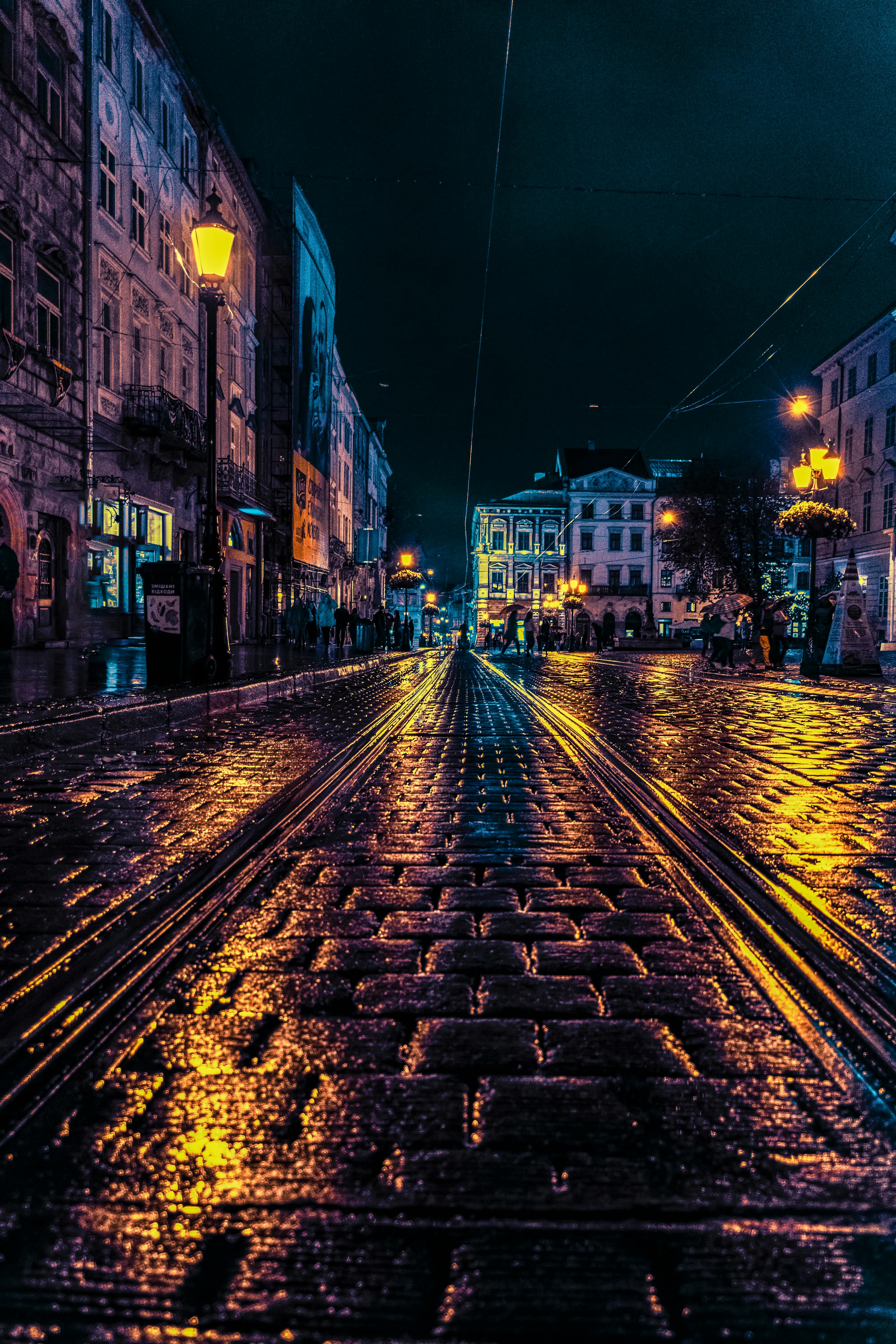 Cyberpunk Night Time Street Background Stock Photo, Picture and Royalty  Free Image. Image 211366195.