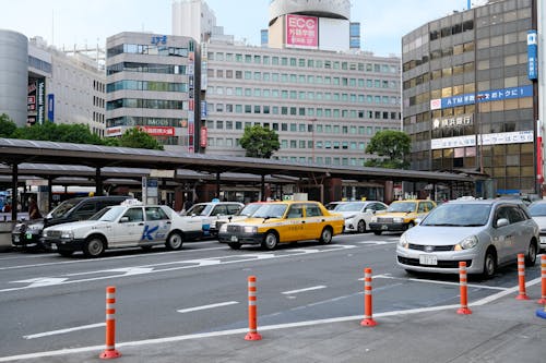 Free stock photo of japan, station, taxi