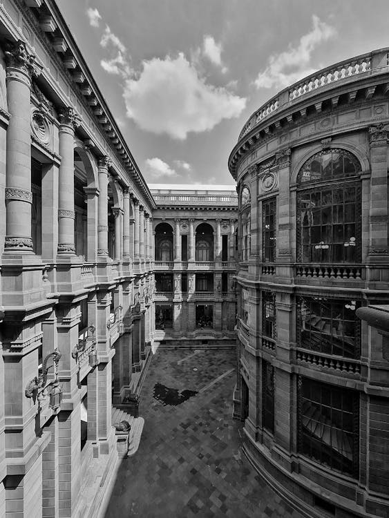 Free stock photo of architecture, black and white, museum