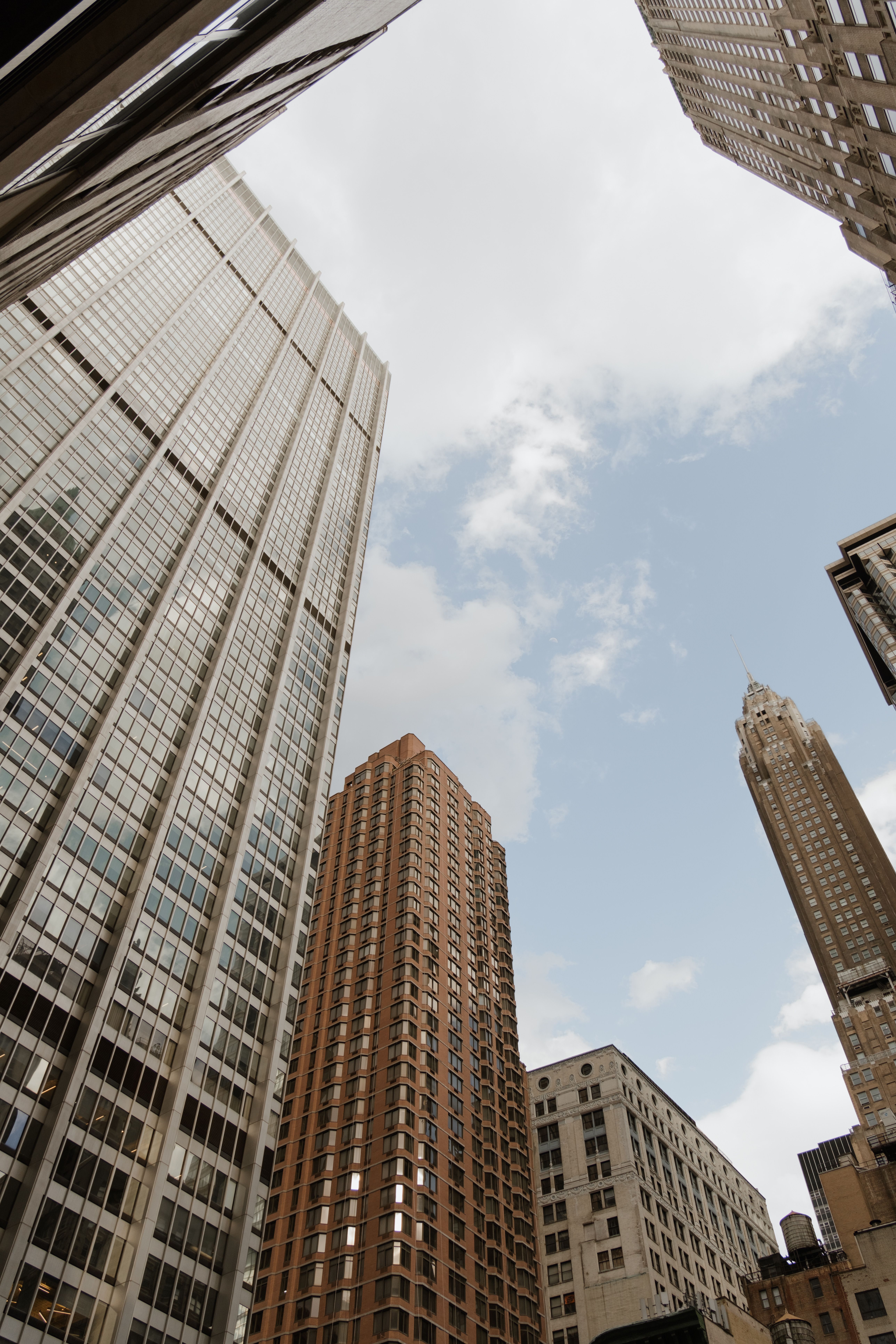 A view of tall buildings from a low angle · Free Stock Photo