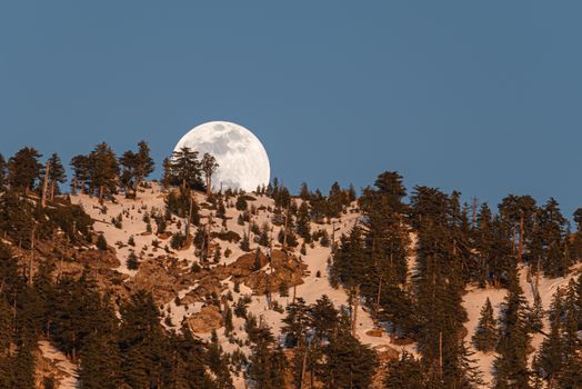 Moon Rising over a Hill 